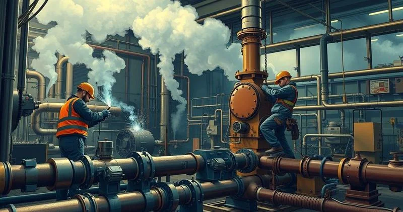 Instalação de redes de vapor
