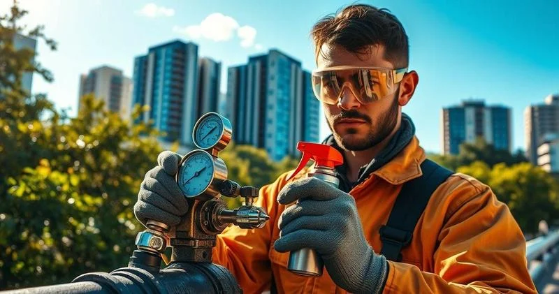 Teste de estanqueidade em tubulação de gás em Sorocaba